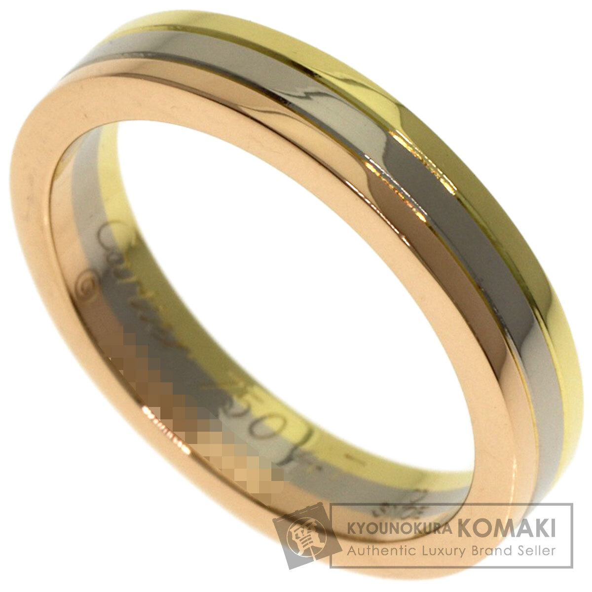 カルティエ スリーゴールド リング・指輪 K18イエローゴールド/K18WG/K18PG レディース 【中古】【CARTIER】