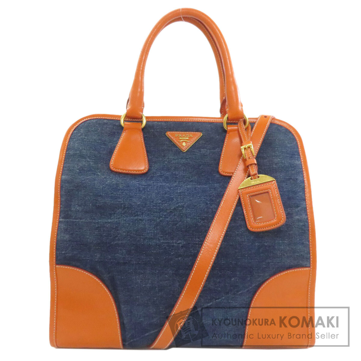 プラダ BN2254 2WAY ハンドバック 帆布/なめし革 レディース 【中古】【PRADA】 バッグ・小物・ブランド雑貨-レディースバッグ