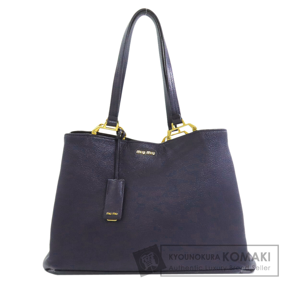 ミュウミュウ ロゴタイプ トートバッグ なめし革 レディース 【中古】【MIUMIU】