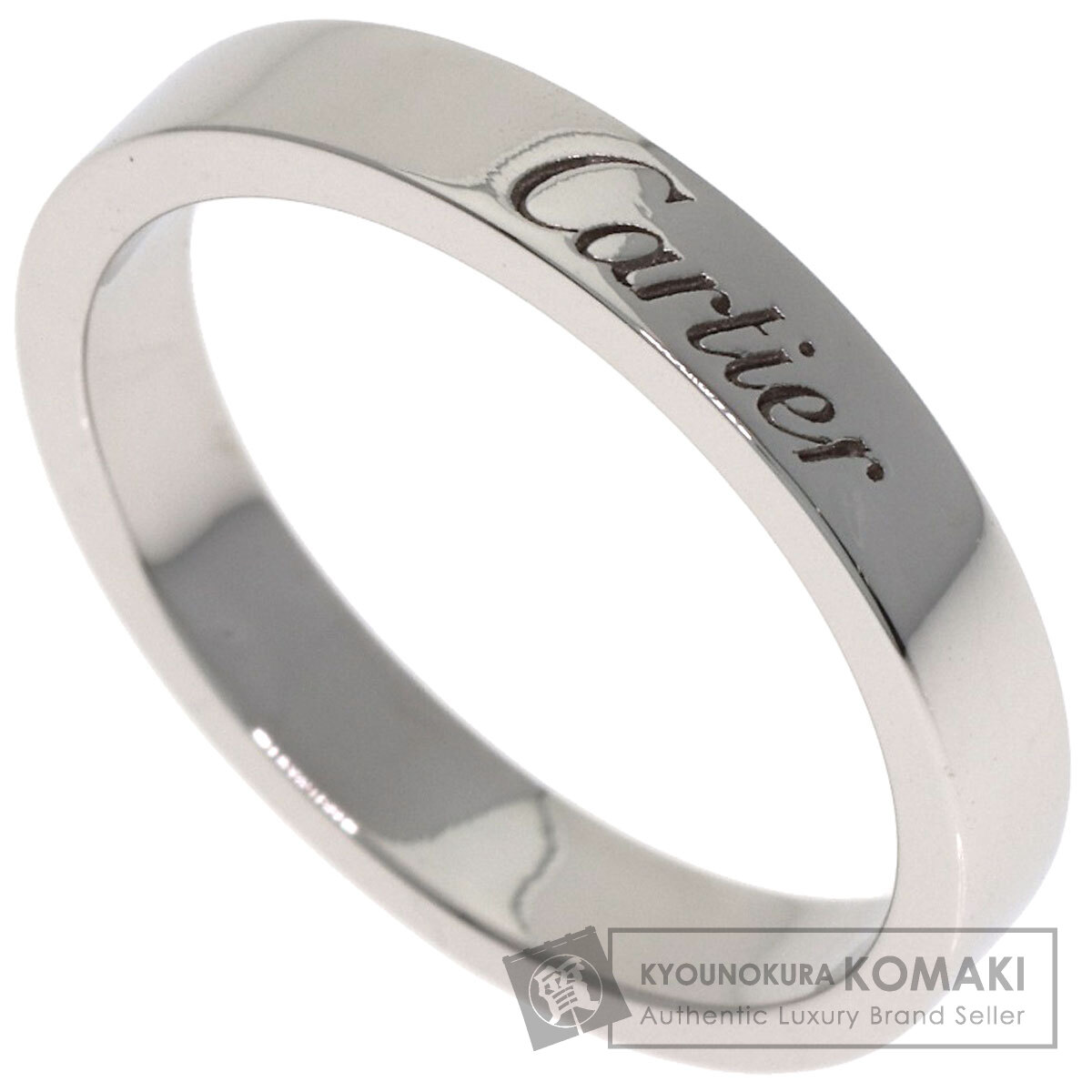 カルティエ エングレーブド #50 リング・指輪 プラチナPT950 レディース 【中古】【CARTIER】