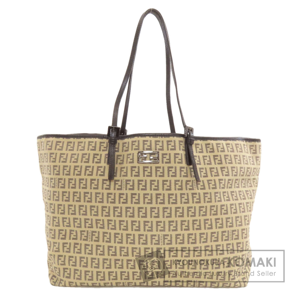 フェンディ ズッカ柄 トートバッグ 帆布/なめし革 レディース 【中古】【FENDI】