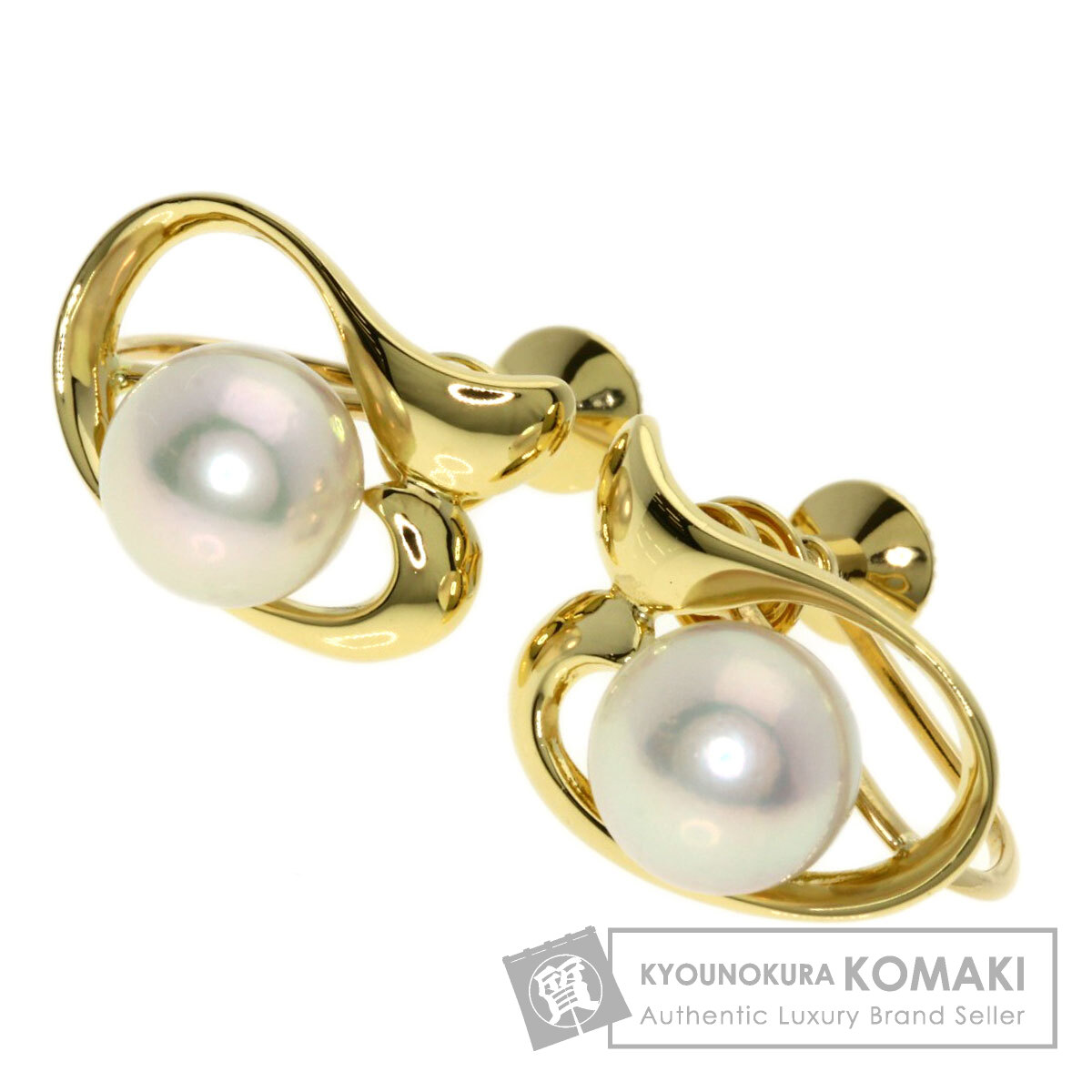 ミキモト パール 真珠 イヤリング K18イエローゴールド レディース 【中古】【MIKIMOTO】｜ブランド京の蔵小牧【最安挑戦！】