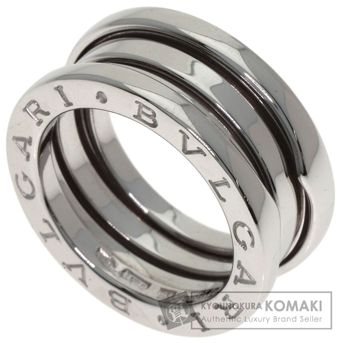 ブルガリ B-zero1 ビーゼロワン 2バンド #49 リング・指輪 K18ホワイトゴールド レディース 【中古】【BVLGARI】