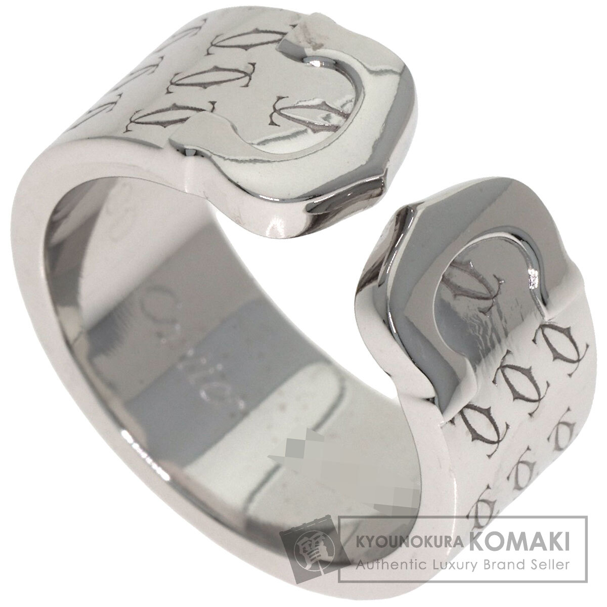 カルティエ 2C 2000年 クリスマス限定 #50　 リング・指輪 K18ホワイトゴールド レディース 【中古】【CARTIER】