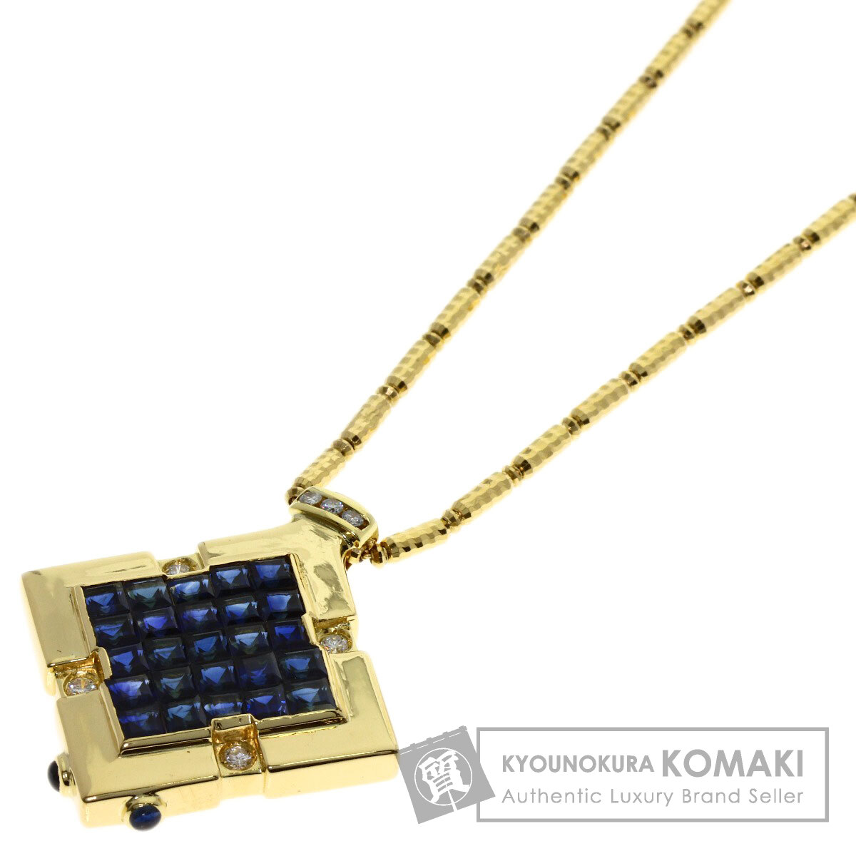 0.16ct ミステリー サファイア ダイヤモンド ネックレス K18イエローゴールド 19.6g レディース 【中古】 306,653円