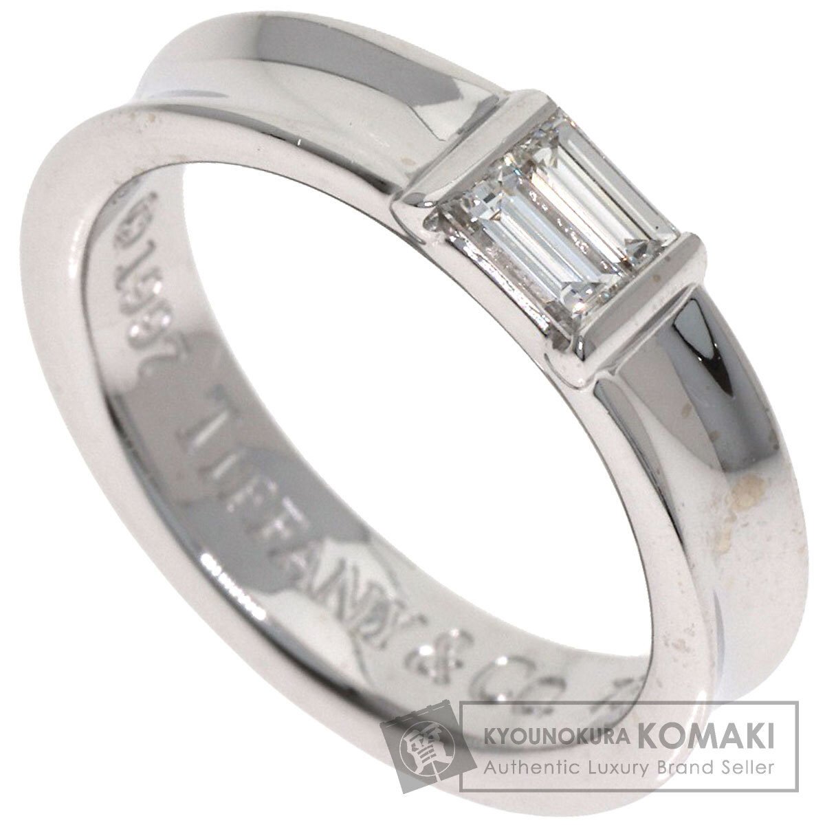 ティファニー スタッキングバンド ダイヤモンド リング・指輪 K18ホワイトゴールド レディース 【中古】【TIFFANY&Co.】