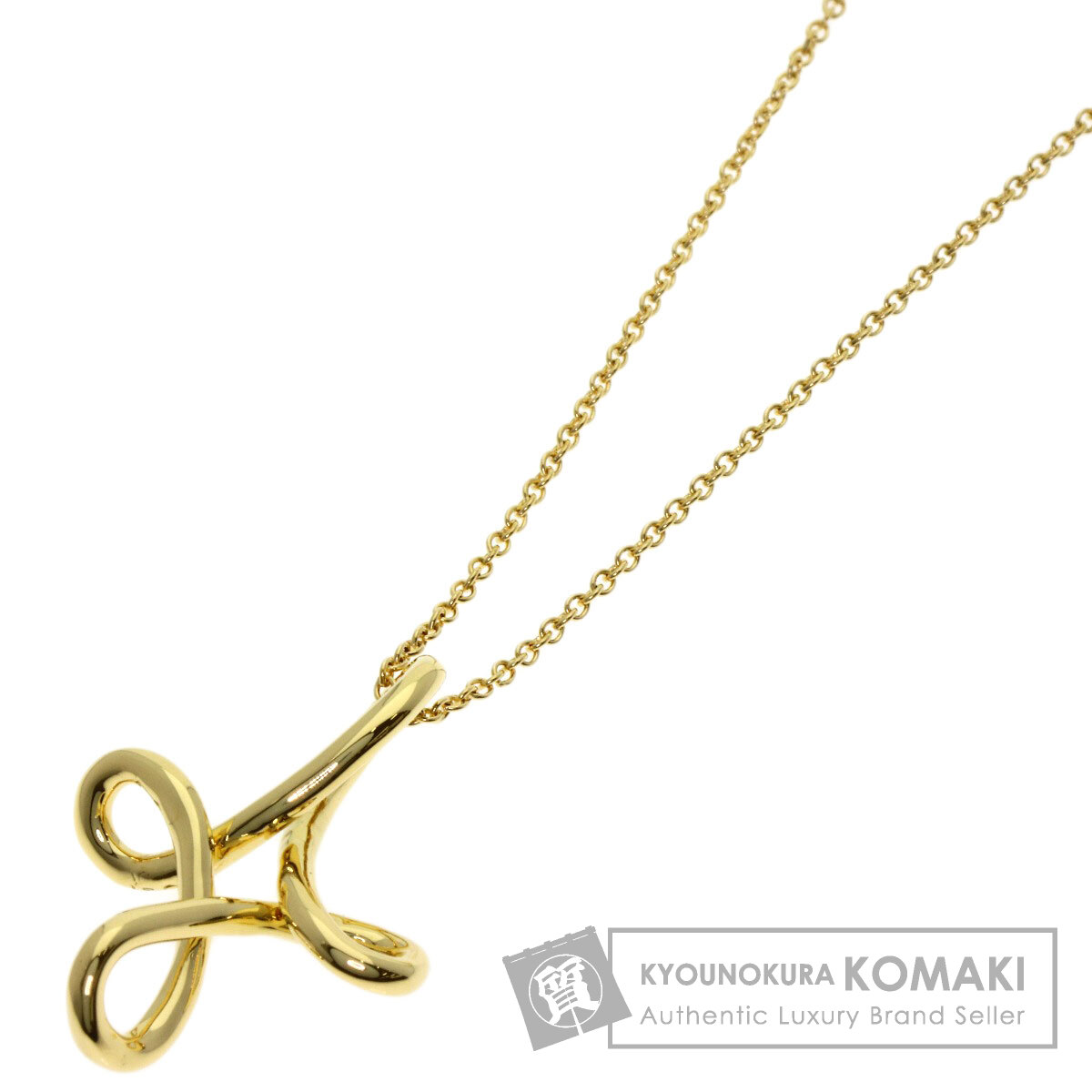 ティファニー オープンクロス ネックレス K18イエローゴールド レディース 【中古】【TIFFANY&Co.】