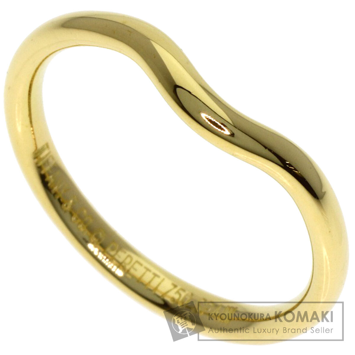 ティファニー カーブド バンド リング・指輪 K18イエローゴールド レディース 【中古】【TIFFANY&Co.】