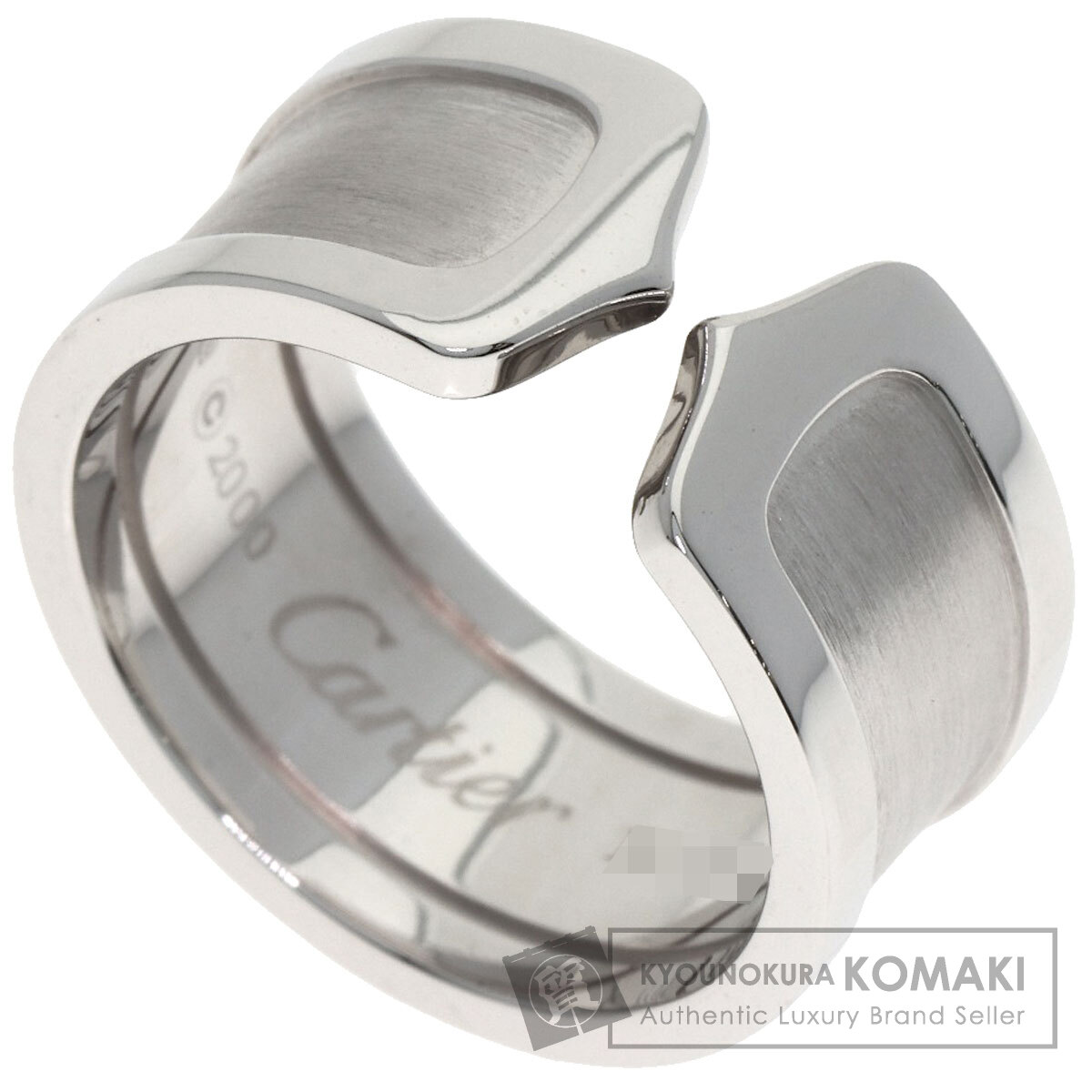 カルティエ C2 LM #55 リング・指輪 K18ホワイトゴールド レディース 【中古】【CARTIER】