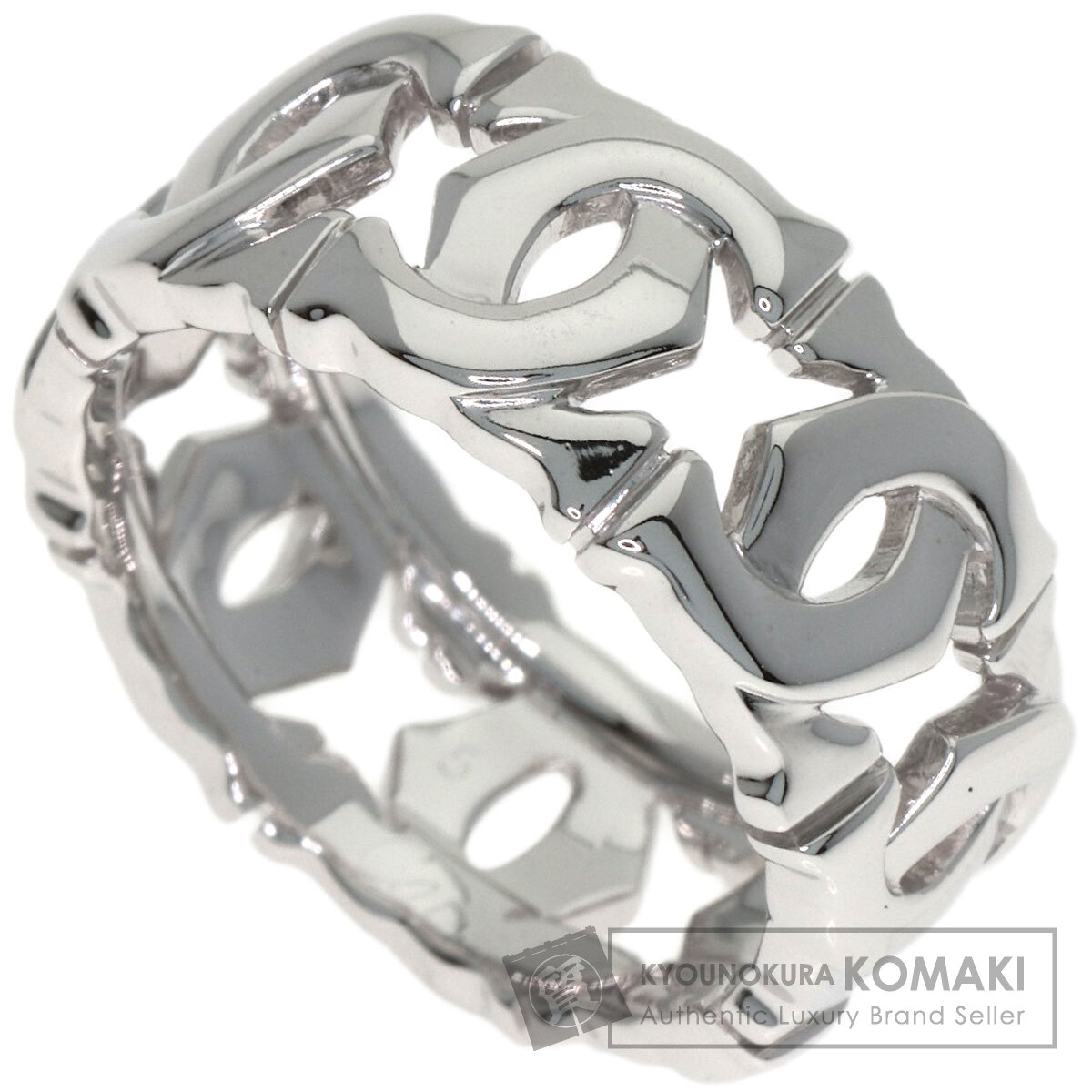 カルティエ アントルラセ スモール #51 リング・指輪 K18ホワイトゴールド レディース 【中古】【CARTIER】