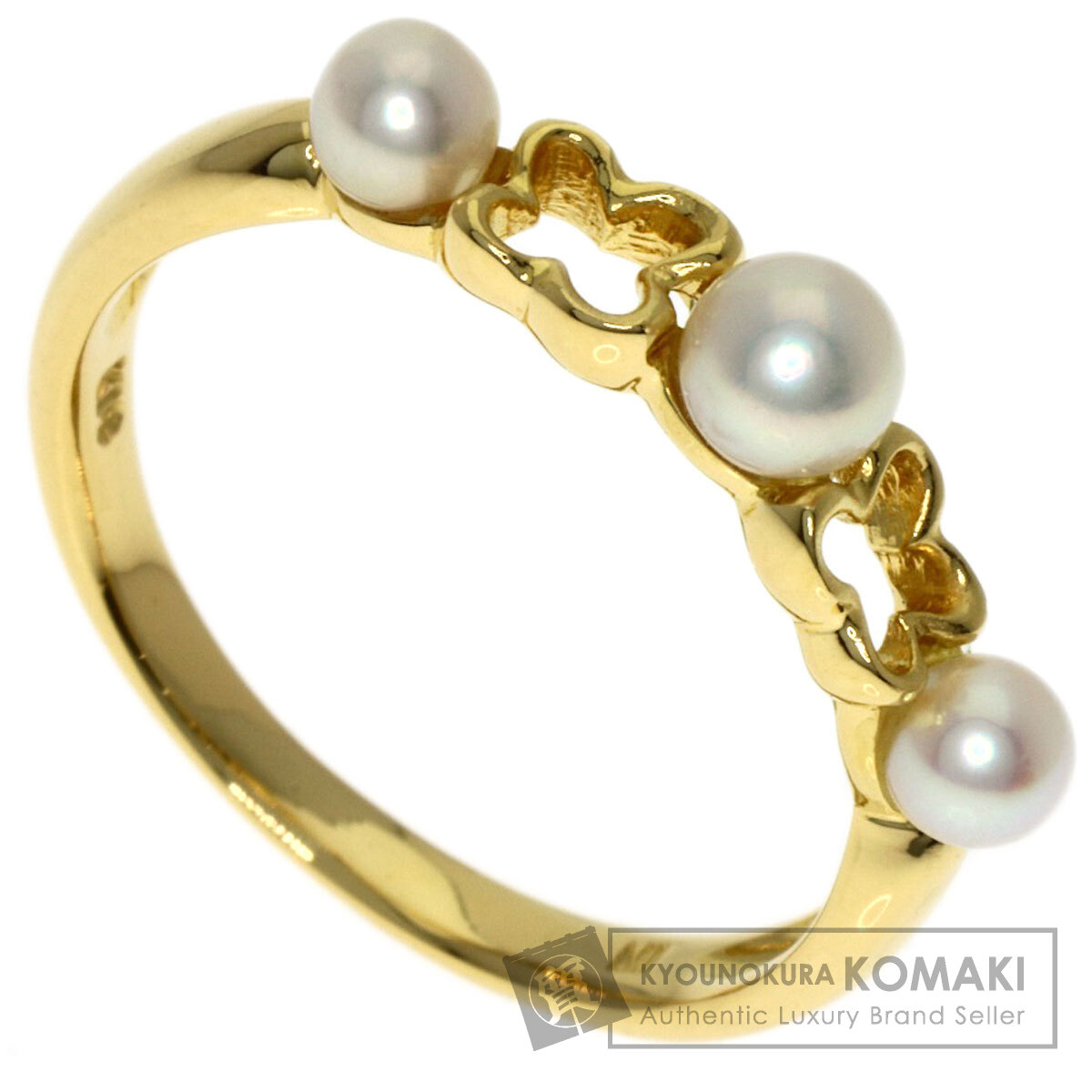 ミキモト ペルリータ パール 真珠 リング・指輪 K18イエローゴールド レディース 【中古】【MIKIMOTO】|ブランド京の蔵小牧【最安挑戦!】