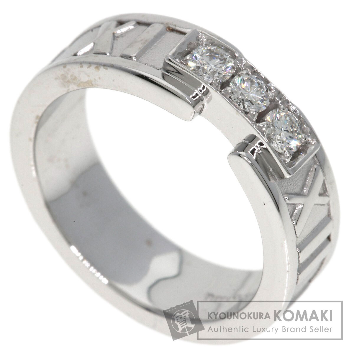 ティファニー アトラス 3P ダイヤモンド リング・指輪 K18ホワイトゴールド レディース 【中古】【TIFFANY&Co.】 114,345円