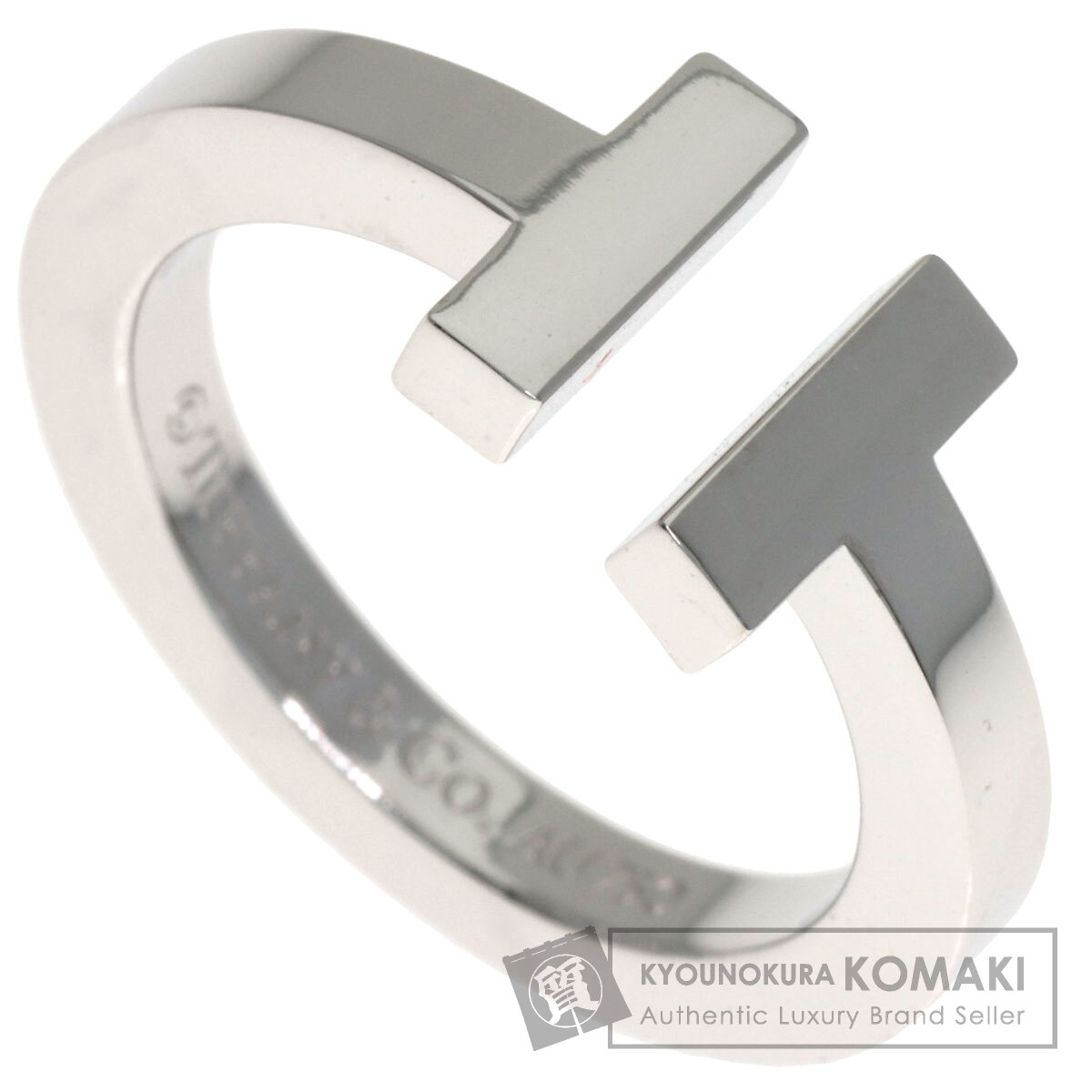 ティファニー Tスクエア リング・指輪 K18ホワイトゴールド レディース 【中古】【TIFFANY&Co.】
