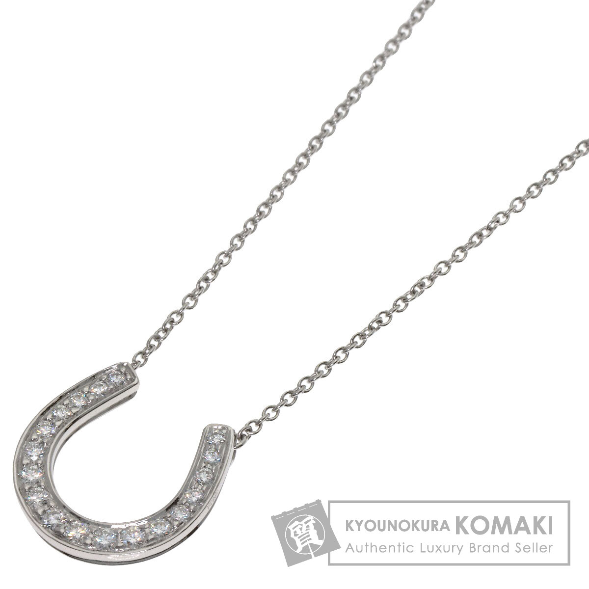 ティファニー ホースシュー ダイヤモンド ネックレス プラチナPT950 レディース 【中古】【TIFFANY&Co.】
