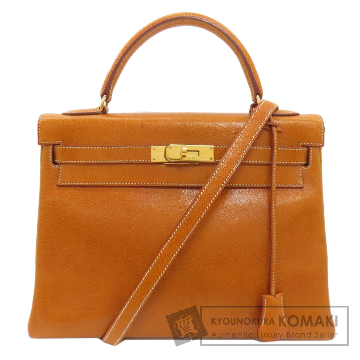 エルメス ケリー32 内縫い ゴールド金具 ハンドバッグ ピッグレザー レディース 【中古】【HERMES】