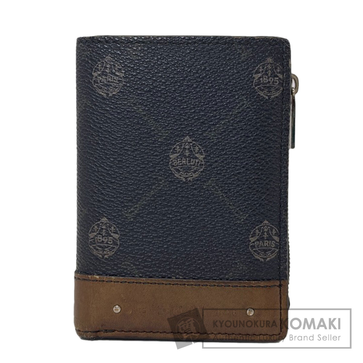 ベルルッティ ロゴタイプ 二つ折り札入れ（御釣り入れあり） なめし革 メンズ 【中古】【Berluti】