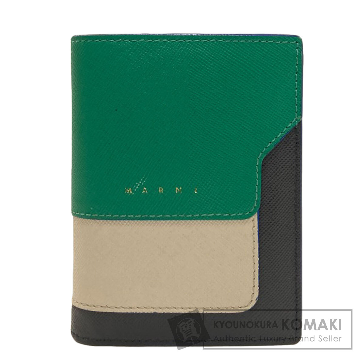 マルニ ロゴ 二つ折り財布（小銭入れあり） レザー レディース 【中古】【MARNI】