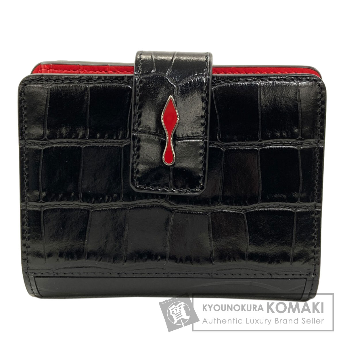 クリスチャンルブタン パロマ 二つ折り紙入れ（御釣り入れあり） なめし革 レディース 【中古】【Christian Louboutin】