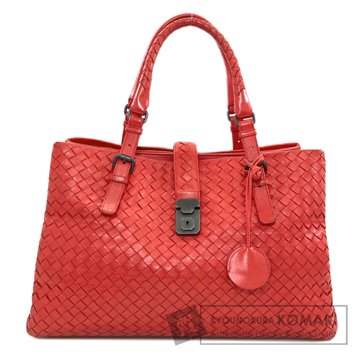 ボッテガヴェネタ イントレチャート トートバッグ 子ウシ レディース 【中古】【BOTTEGA VENETA】