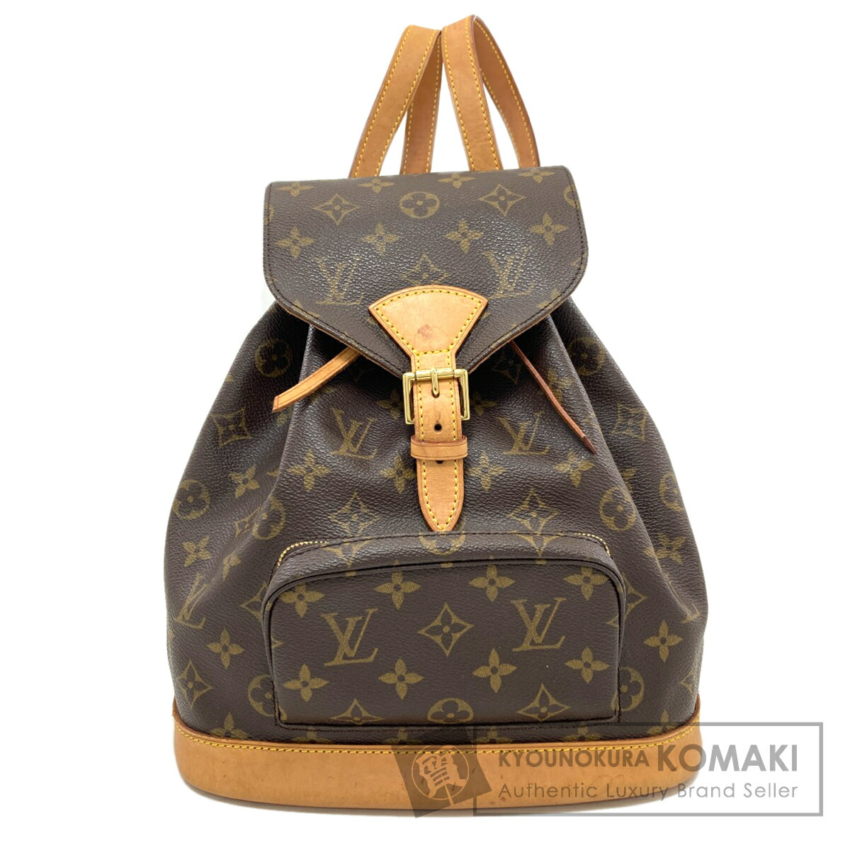ルイヴィトン M51136 モン掏摸MM 背嚢・デイパック モノグラム帆布 レディース 【中古】【LOUIS VUITTON】