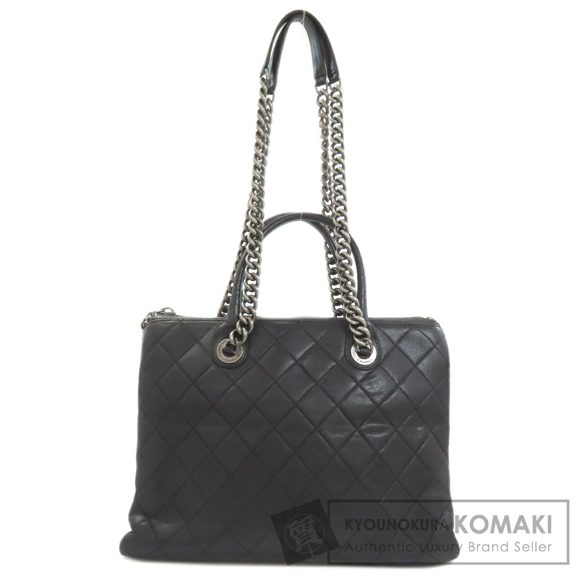 シャネル マトラッセ 2WAY しろがね色金具 トートバッグ 子ウシ レディース 【中古】【CHANEL】