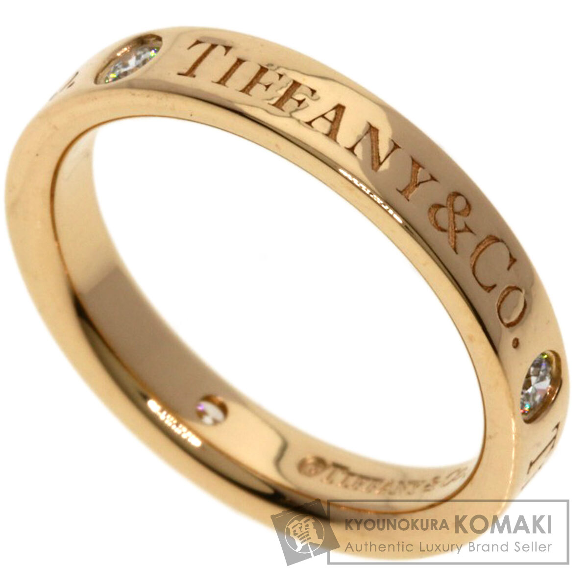 ティファニー フラットバンド ダイヤモンド リング・指輪 K18ピンクゴールド レディース 【中古】【TIFFANY&Co.】