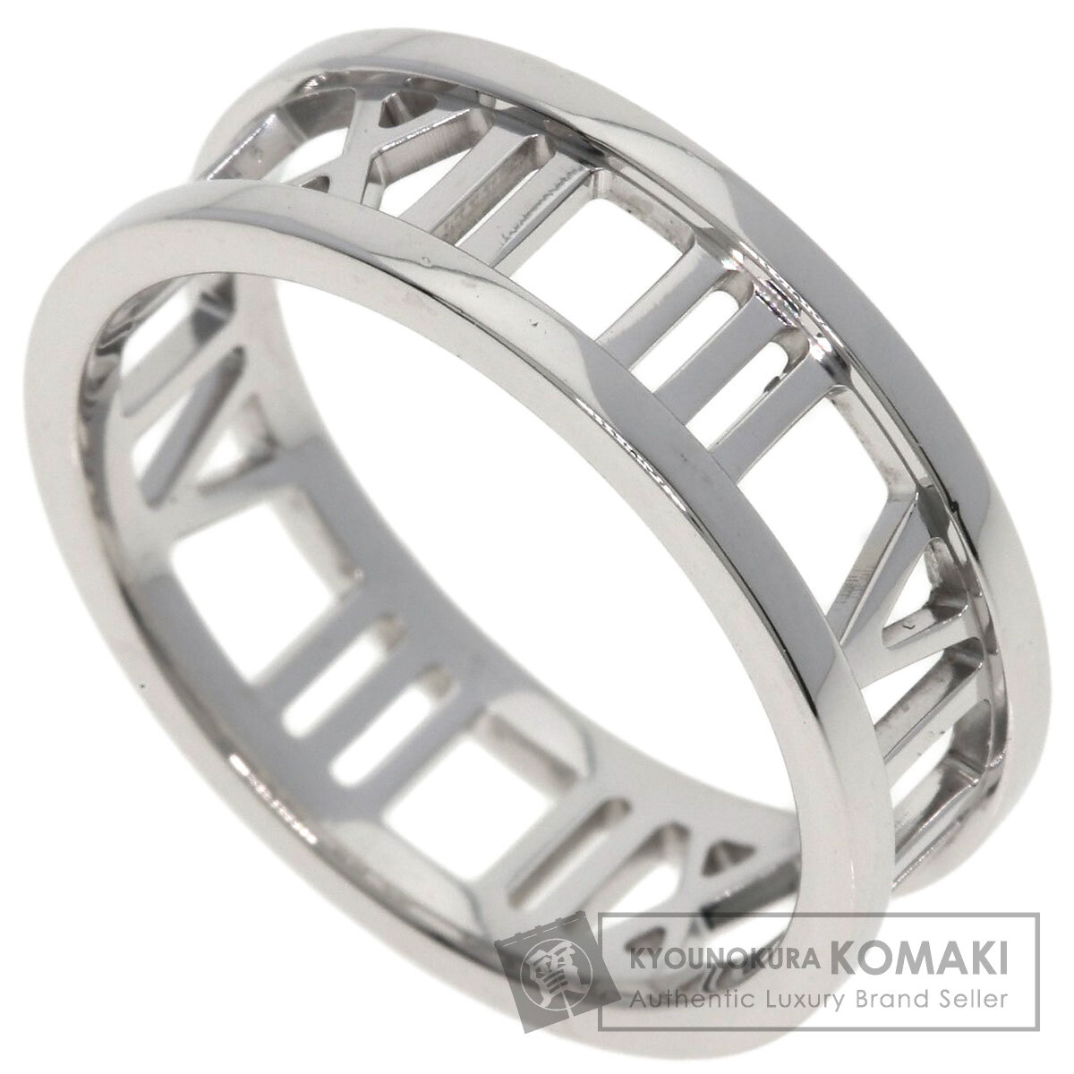 ティファニー アトラス オープン リング・指輪 K18ホワイトゴールド レディース 【中古】【TIFFANY&Co.】