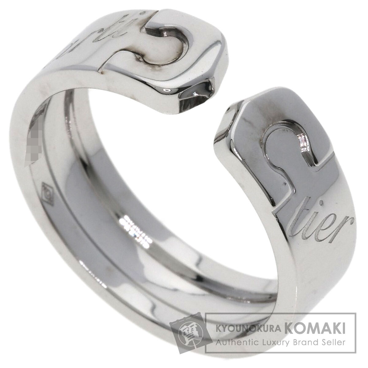 カルティエ C2リング 2007年 クリスマス限定 #54 リング・指輪 K18ホワイトゴールド レディース 【中古】【CARTIER】