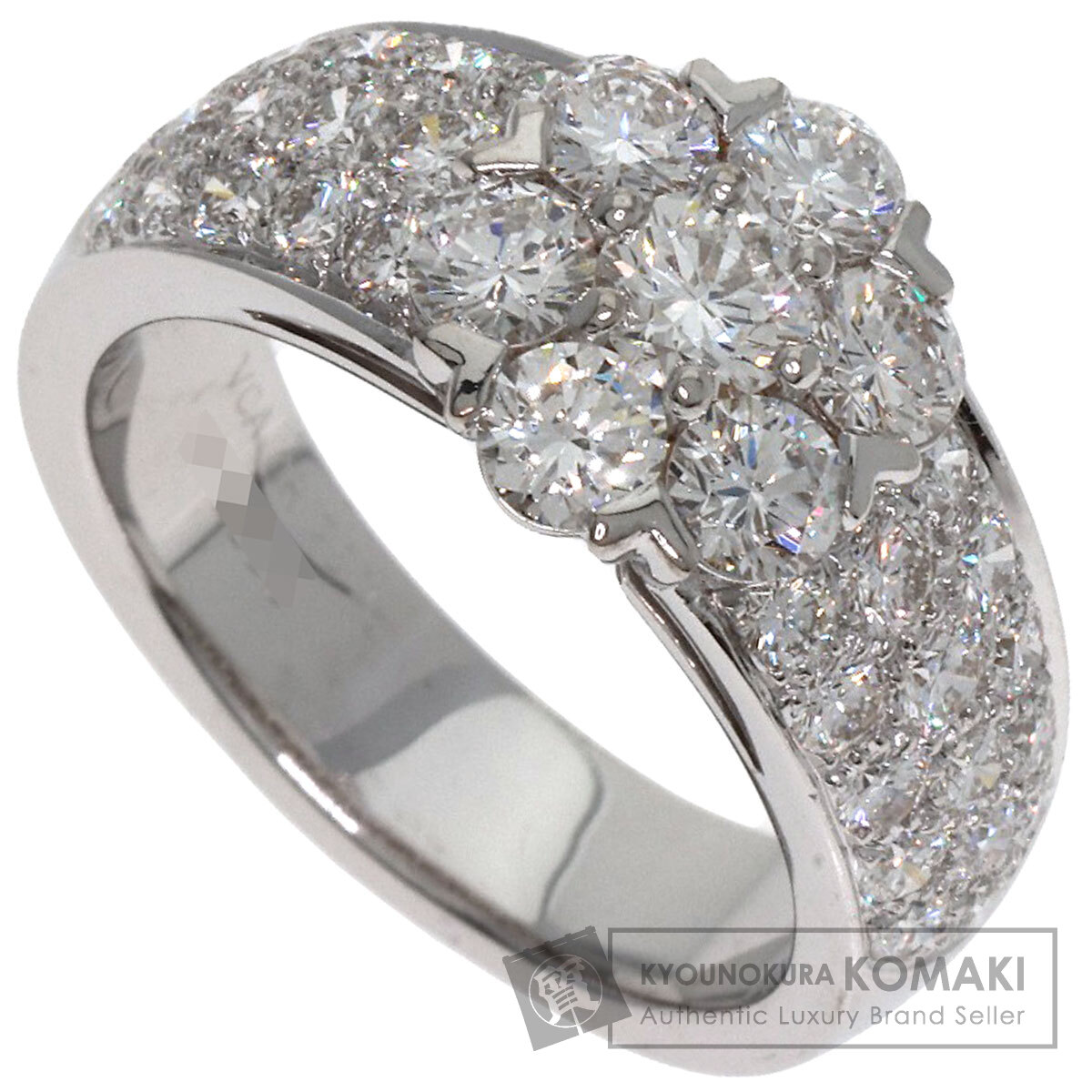 ヴァンクリーフ&アーペル フルーレット ダイヤモンド リング・指輪 K18ホワイトゴールド レディース 【中古】【Van Cleef & Arpels】