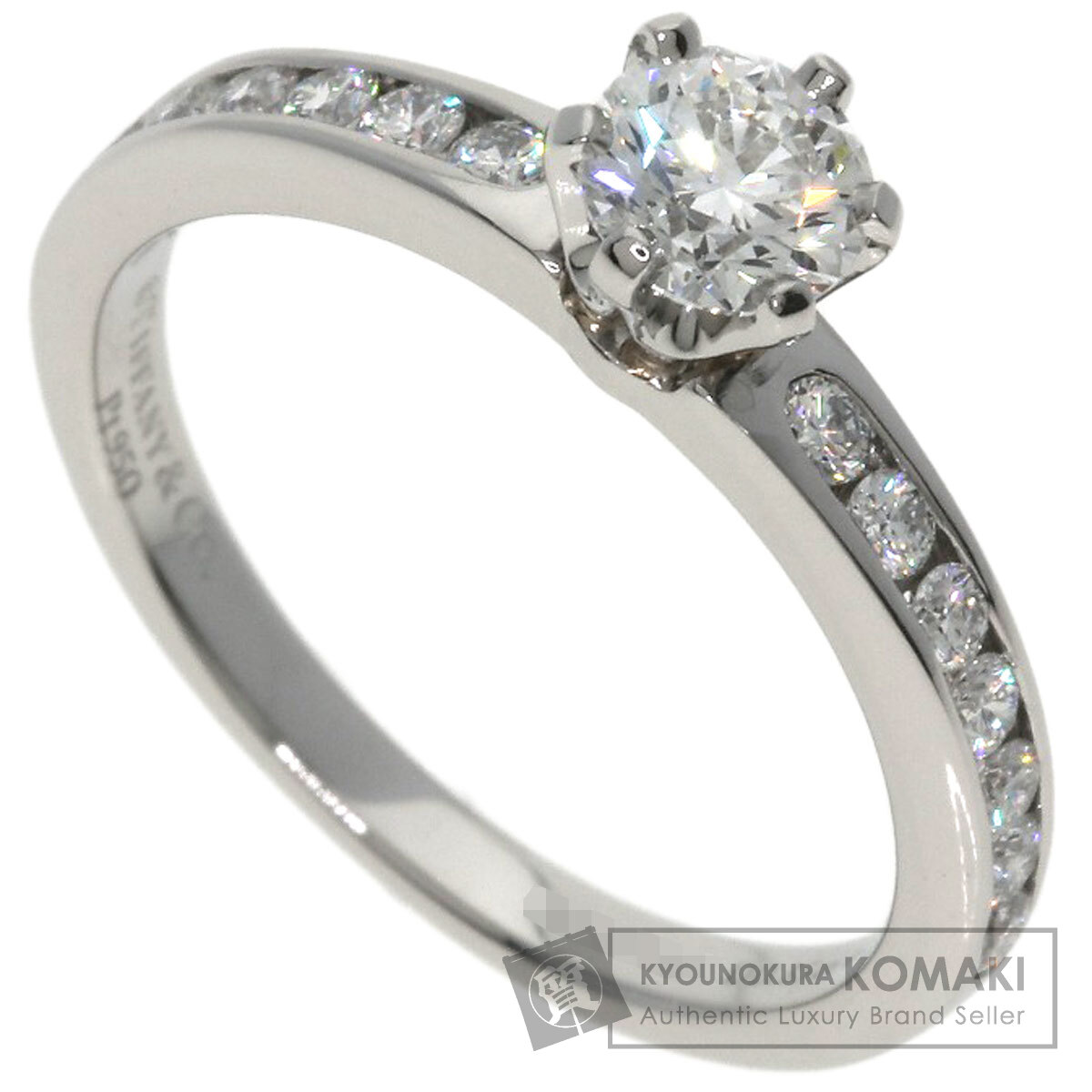 ティファニー ソリティア ダイヤモンド リング・指輪 プラチナPT950 レディース 【中古】【TIFFANY&Co.】