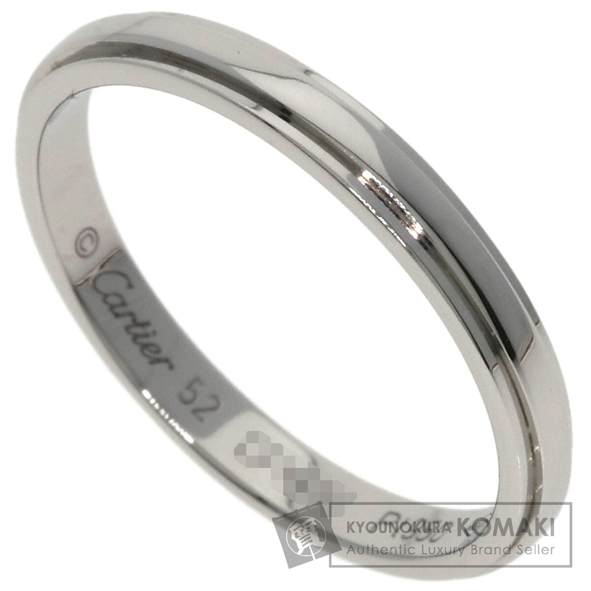カルティエ ダムール ウェディング #52 リング・指輪 プラチナPT950 レディース 【中古】【CARTIER】