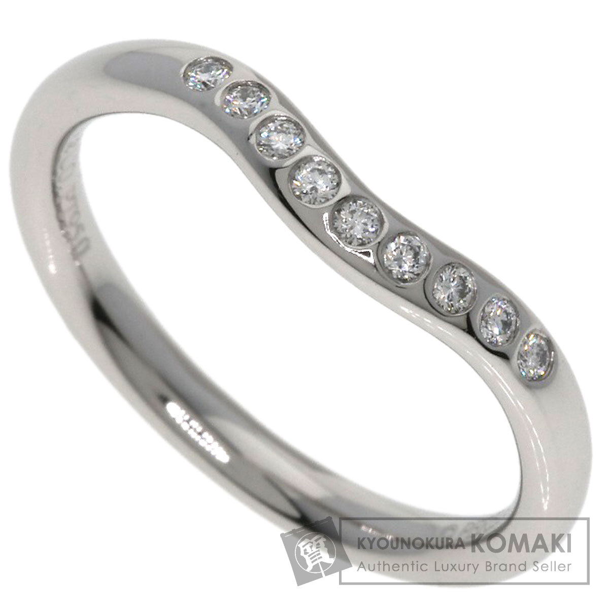 楽天市場】TIFFANY&Co. ティファニー Pt950プラチナ カーブドバンド 9P 