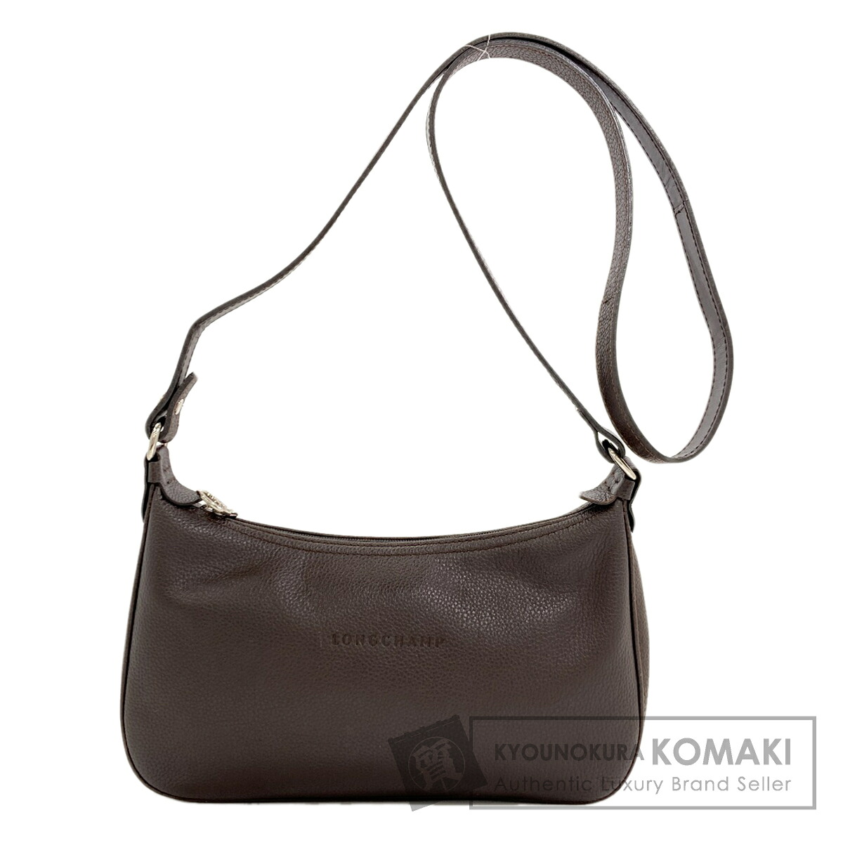 ロンシャン ロゴタイプ ショルダーバッグ なめし革 レディース 【中古】【Longchamp】