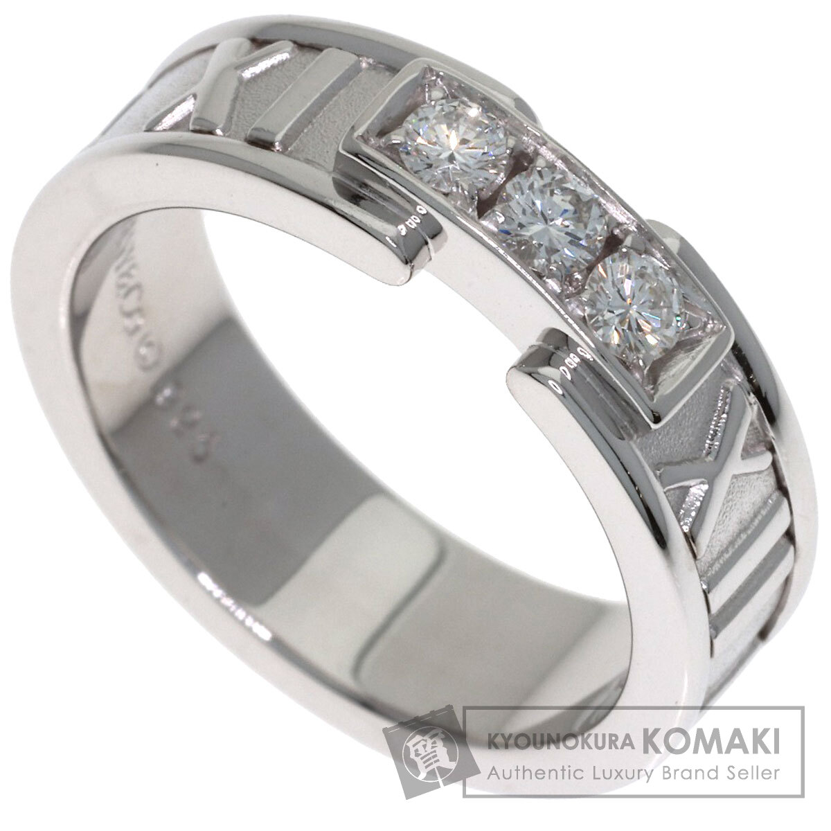 ティファニー アトラス ダイヤモンド リング・指輪 K18ホワイトゴールド レディース 【中古】【TIFFANY&Co.】