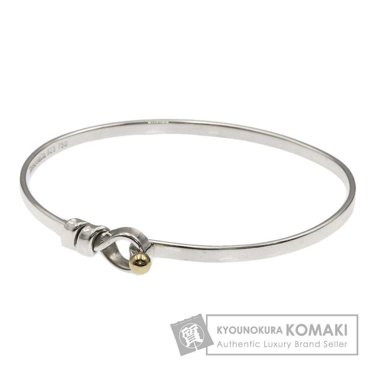 ティファニー フラットワイヤー ブレスレット シルバー/K18YG レディース 【中古】【TIFFANY&Co.】