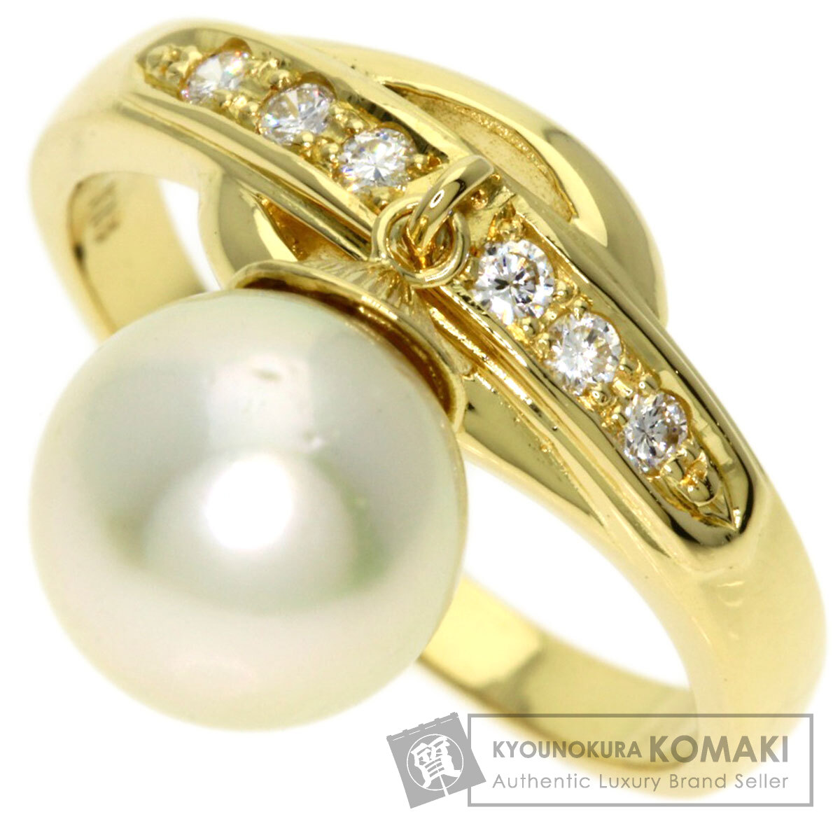 ミキモト パール 真珠 ダイヤモンド リング・指輪 K18イエローゴールド レディース 【中古】【MIKIMOTO】 74,960円