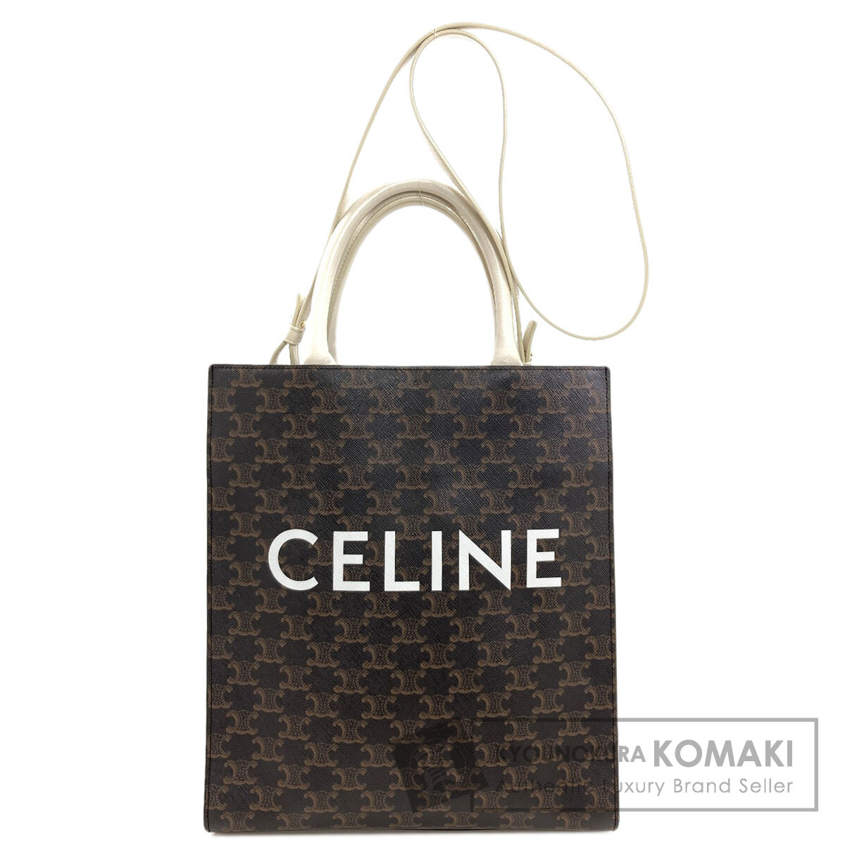 セリーヌ バーティカルカバ トリオンフ 2WAY ハンドバッグ PVC レディース 【中古】【CELINE】
