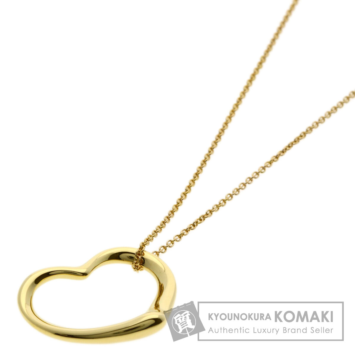 ティファニー オープンハート ネックレス K18イエローゴールド レディース 【中古】【TIFFANY&Co.】
