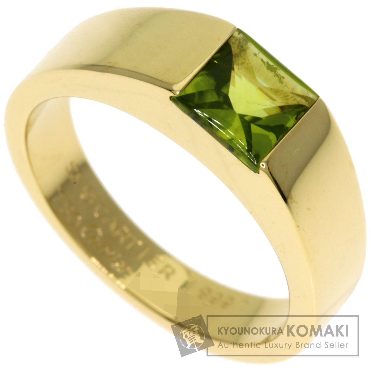 カルティエ タンク ペリドット #53 リング・指輪 K18イエローゴールド レディース 【中古】【CARTIER】|ブランド京の蔵小牧【最安挑戦!】