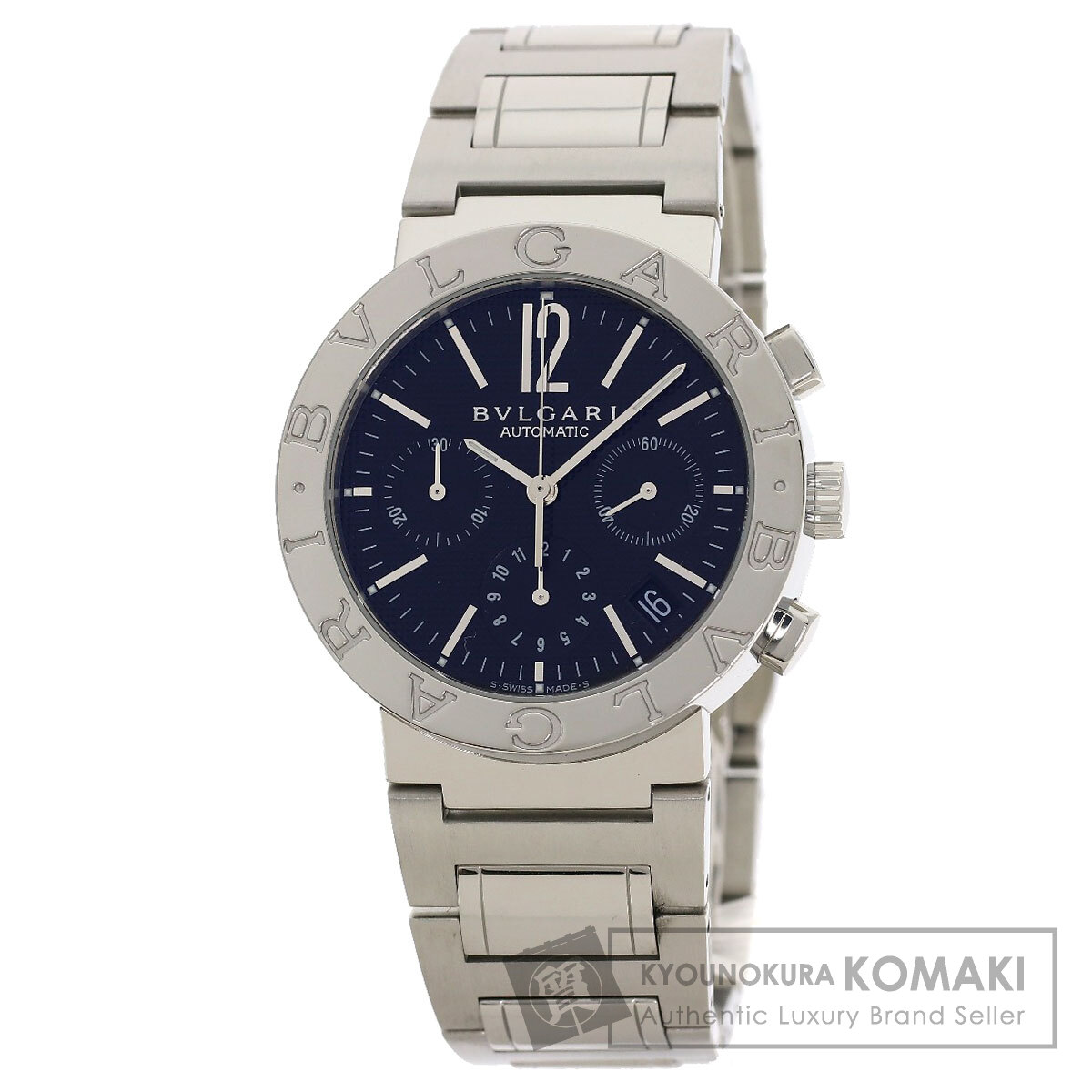 ブル小峡谷 BB38SSCH ブルガリブルガリ ウオッチ ステンレス鋼スチール写真/SS メンズ 【中古】【BVLGARI】