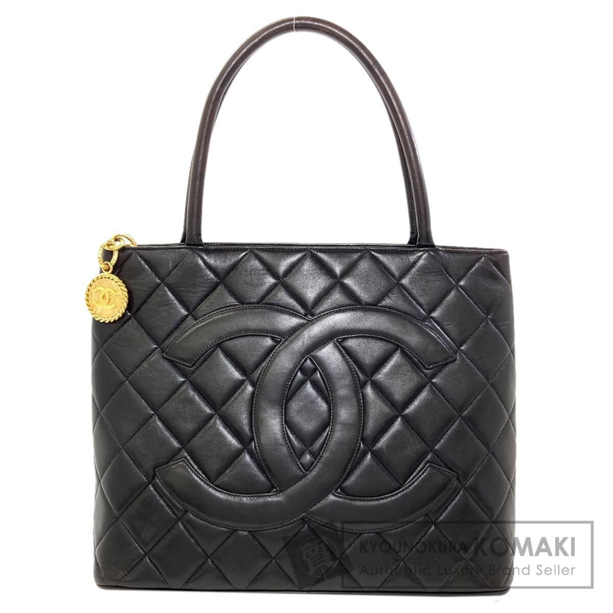 シャネル 復刻トート ゴールド金具 トートバッグ カーフ レディース 【中古】【CHANEL】