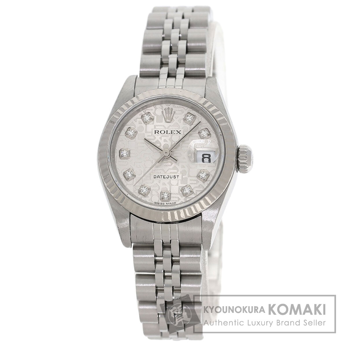 ロレックス 79174G デイトジャスト 10P ダイヤモンド 腕時計 ステンレススチール/SS/K18WG レディース 【中古】【ROLEX】｜ブランド京の蔵小牧【最安挑戦！】