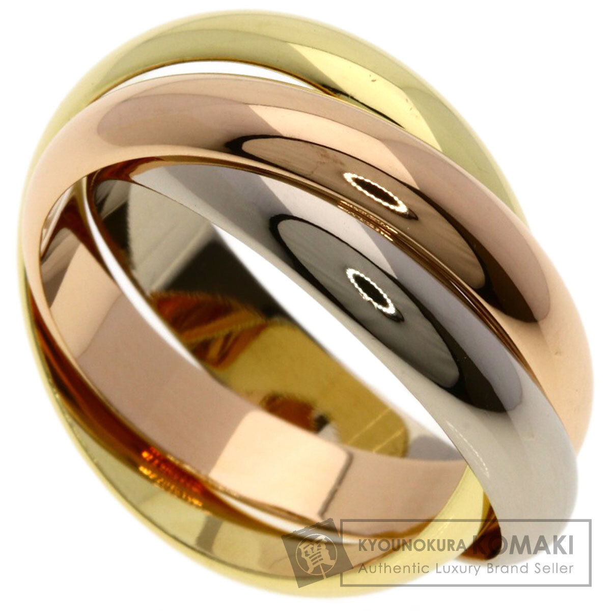カルティエ トリニティ MM #53 リング・指輪 K18イエローゴールド/K18WG/K18PG レディース 【中古】【CARTIER】