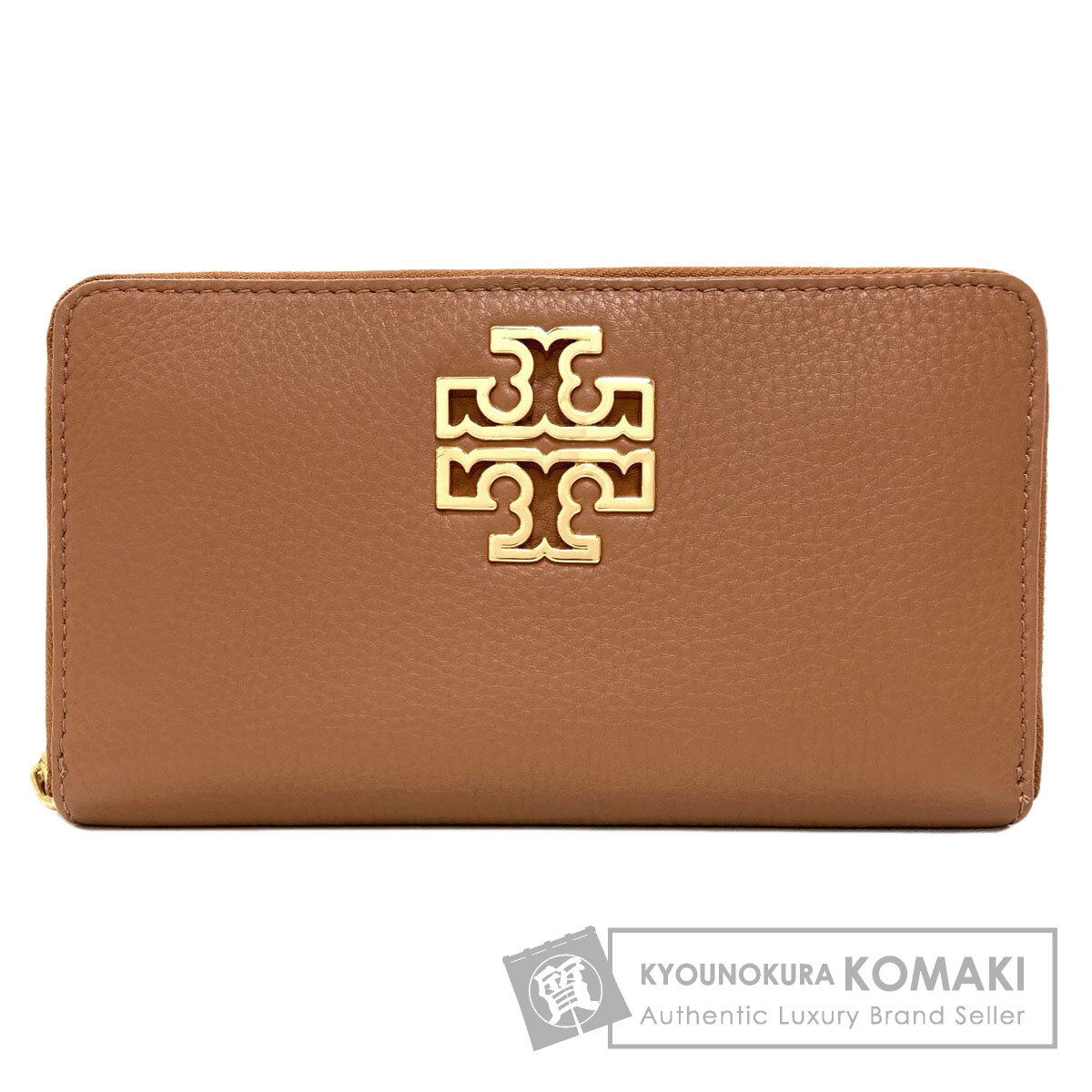 トリーバーチ ラウンドファスナー ブリテン ジップ 長財布（小銭入れあり） レザー レディース 【中古】【Tory Burch】