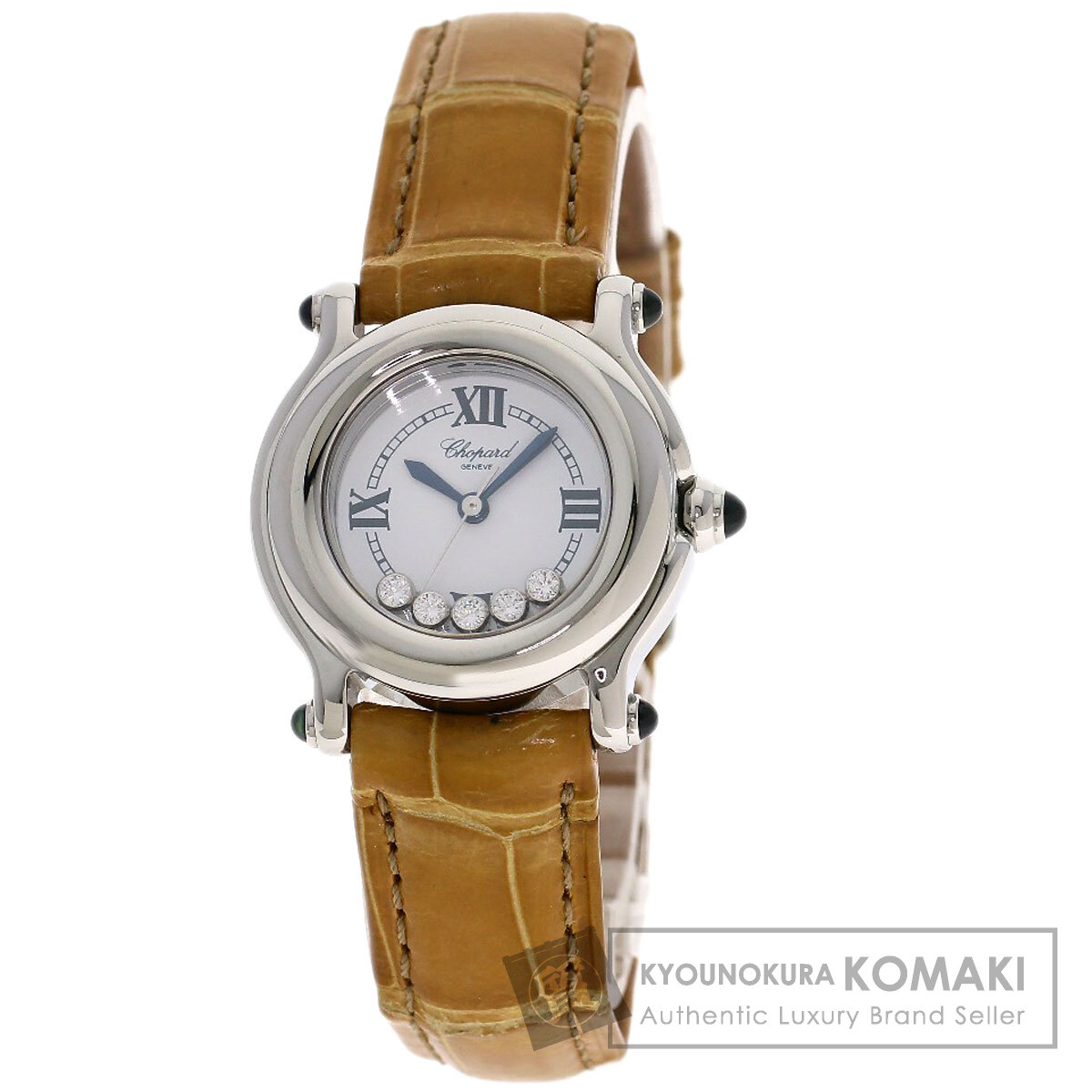 ショパール 27/8245-23 ハッピースポーツ 腕時計 ステンレススチール/革 レディース 【中古】【Chopard】