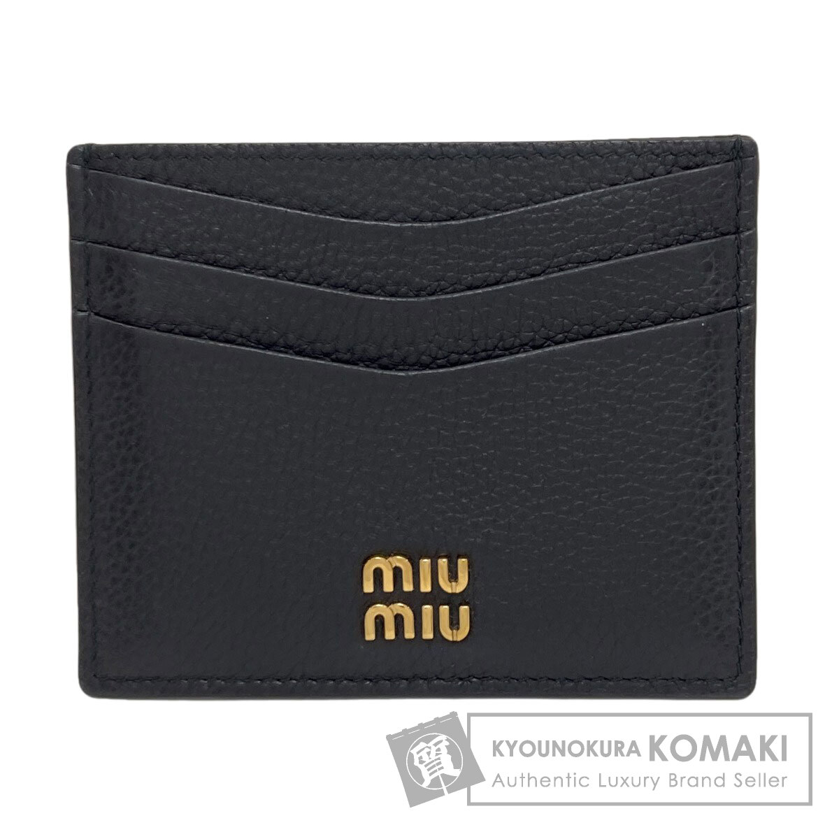 ミュウミュウ ロゴ カードケース レザー レディース 【中古】【MIUMIU】