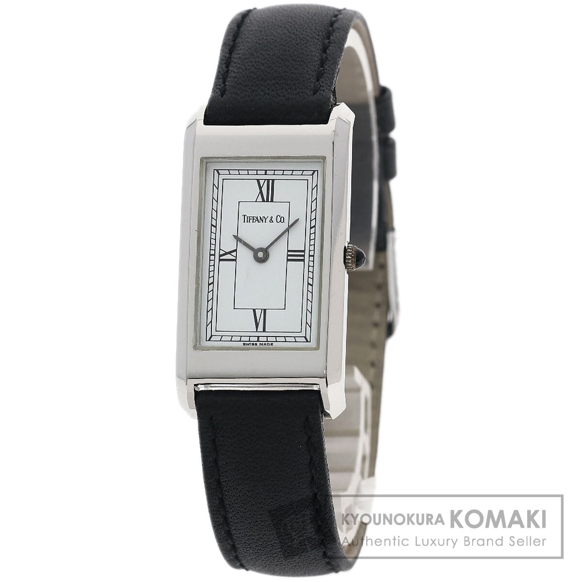 ティファニー クラシック スクエア 腕時計 ステンレススチール/革 レディース 【中古】【TIFFANY&Co.】｜ブランド京の蔵小牧【最安挑戦！】
