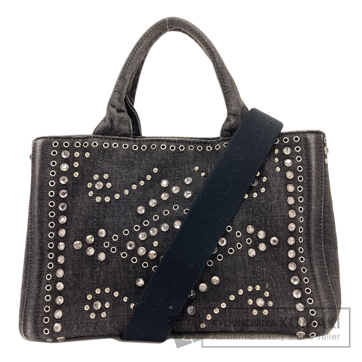 プラダ BN2439 カナパミニ 2WAY トートバッグ ジーンズ レディース 【中古】【PRADA】