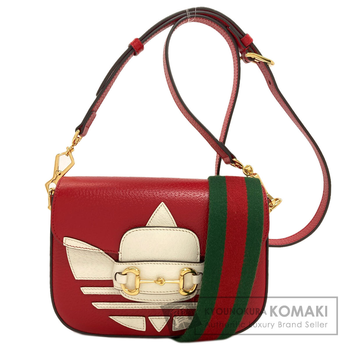 グッチ 658574 ホースビット アディダスコラボ ショルダーバッグ レザー レディース 【中古】【GUCCI】