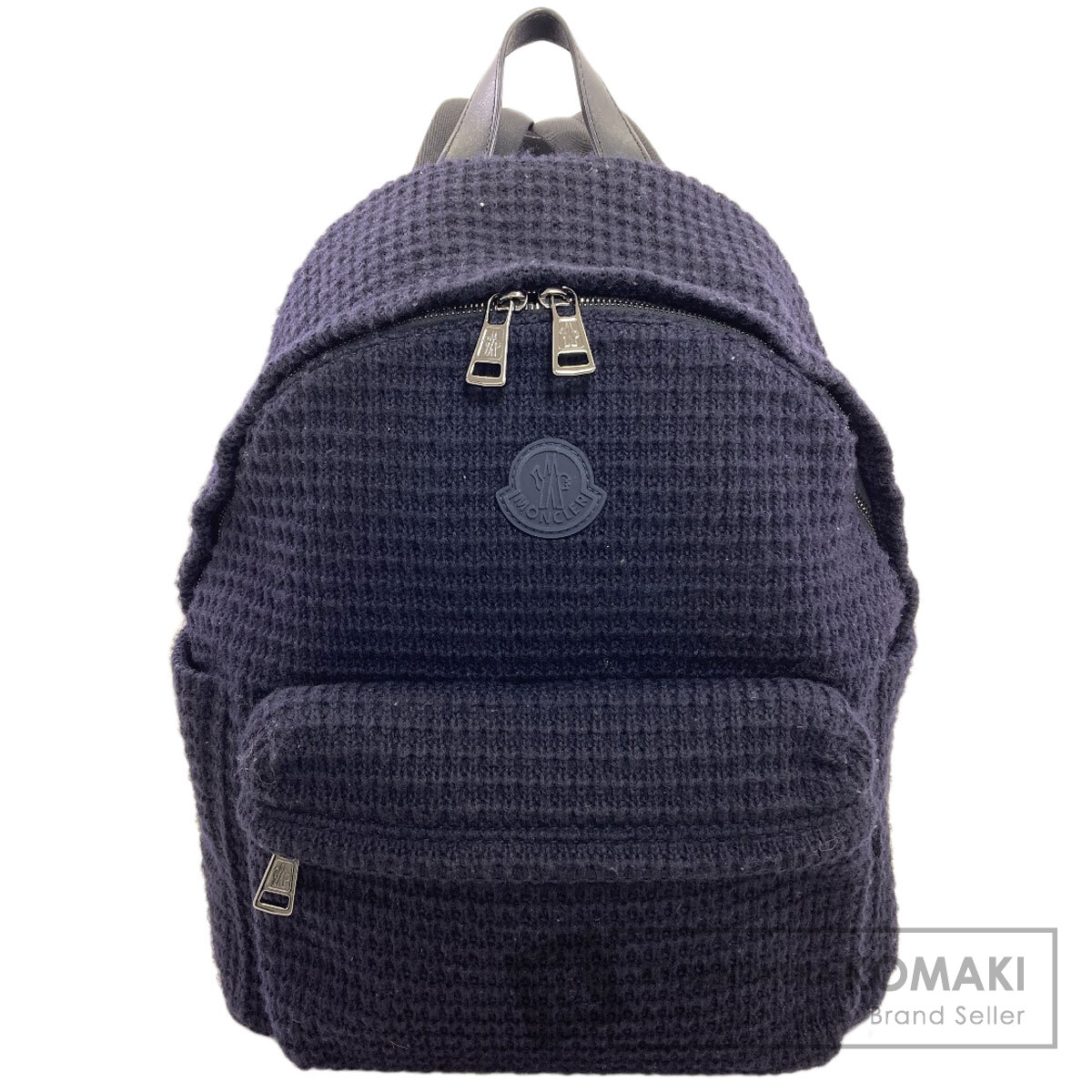 モンク線路 ロゴタイプ 背嚢・デイパック 羊毛 レディース 【中古】【MONCLER】